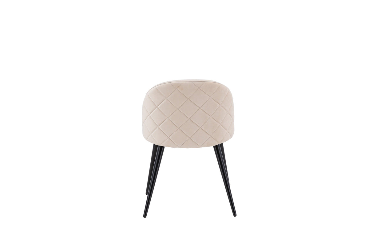 Velvet Stitches Stuhl in Beige präsentiert im Onlineshop von KAQTU Design AG. Schalenstuhl ist von Venture Home
