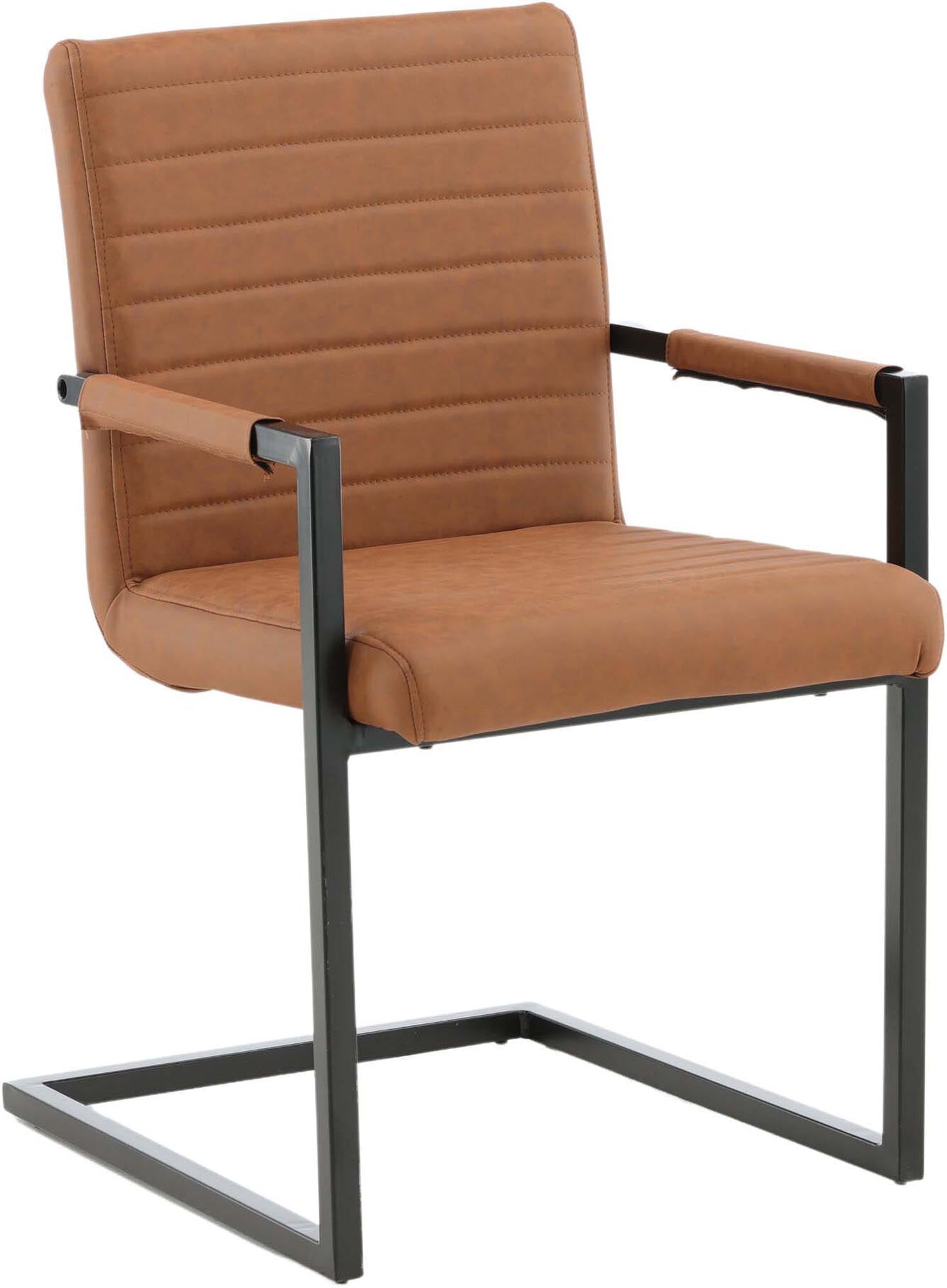 Moderner Kunststuhl von Venture Home: Bequeme Armlehnen, pflegeleichtes Kunstleder, robustes Metallgestell – perfekt für Ihr Zuhause.