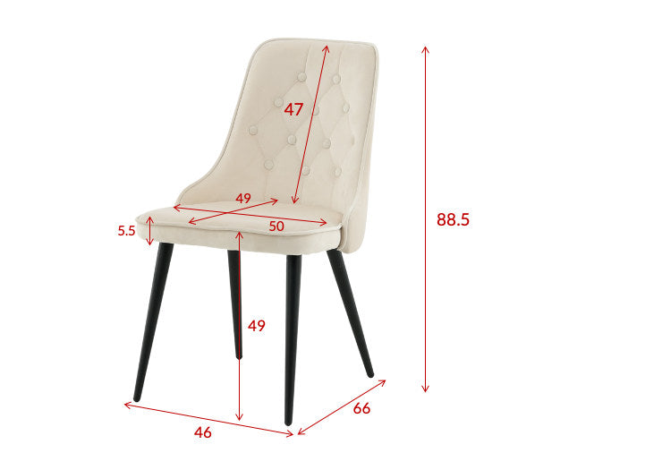 Velvet Lyx Stuhl in Grün präsentiert im Onlineshop von KAQTU Design AG. Stuhl ist von Venture Home