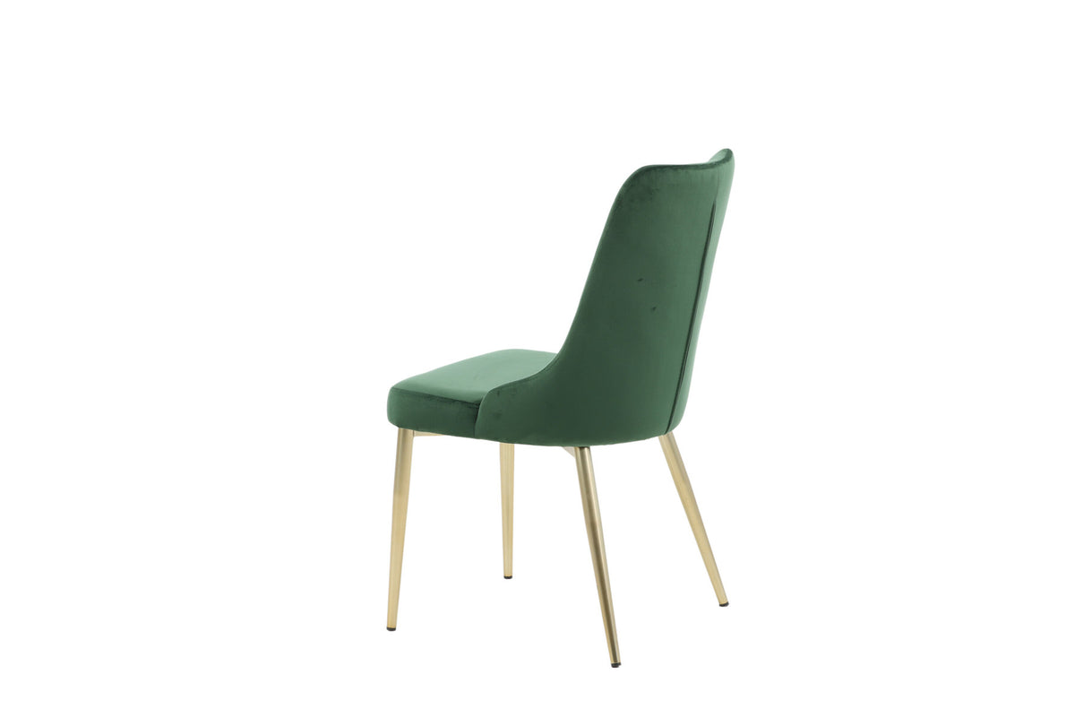 Velvet Lyx Stuhl in Grün präsentiert im Onlineshop von KAQTU Design AG. Stuhl ist von Venture Home