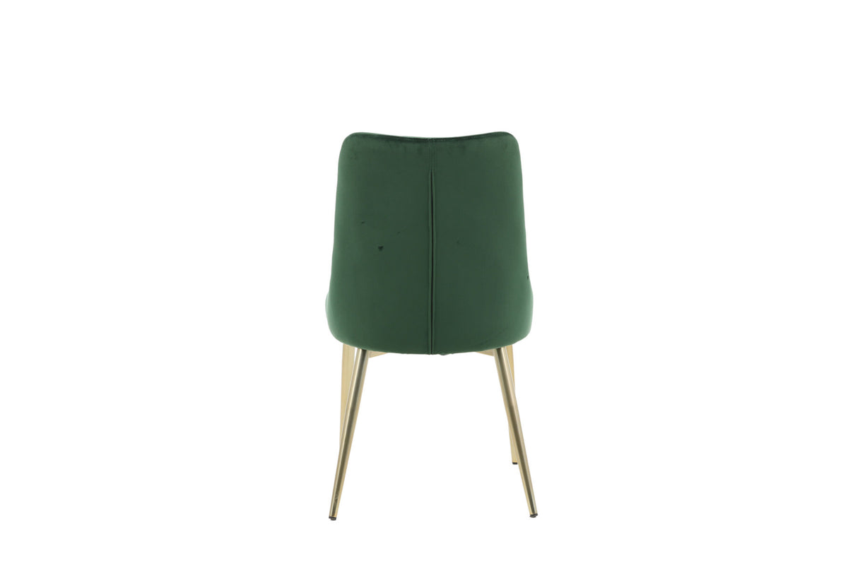 Velvet Lyx Stuhl in Grün präsentiert im Onlineshop von KAQTU Design AG. Stuhl ist von Venture Home