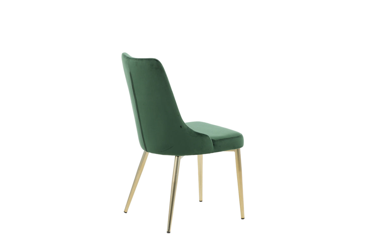 Velvet Lyx Stuhl in Grün präsentiert im Onlineshop von KAQTU Design AG. Stuhl ist von Venture Home