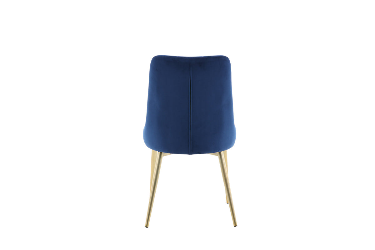 Velvet Lyx Stuhl in Blau präsentiert im Onlineshop von KAQTU Design AG. Stuhl ist von Venture Home