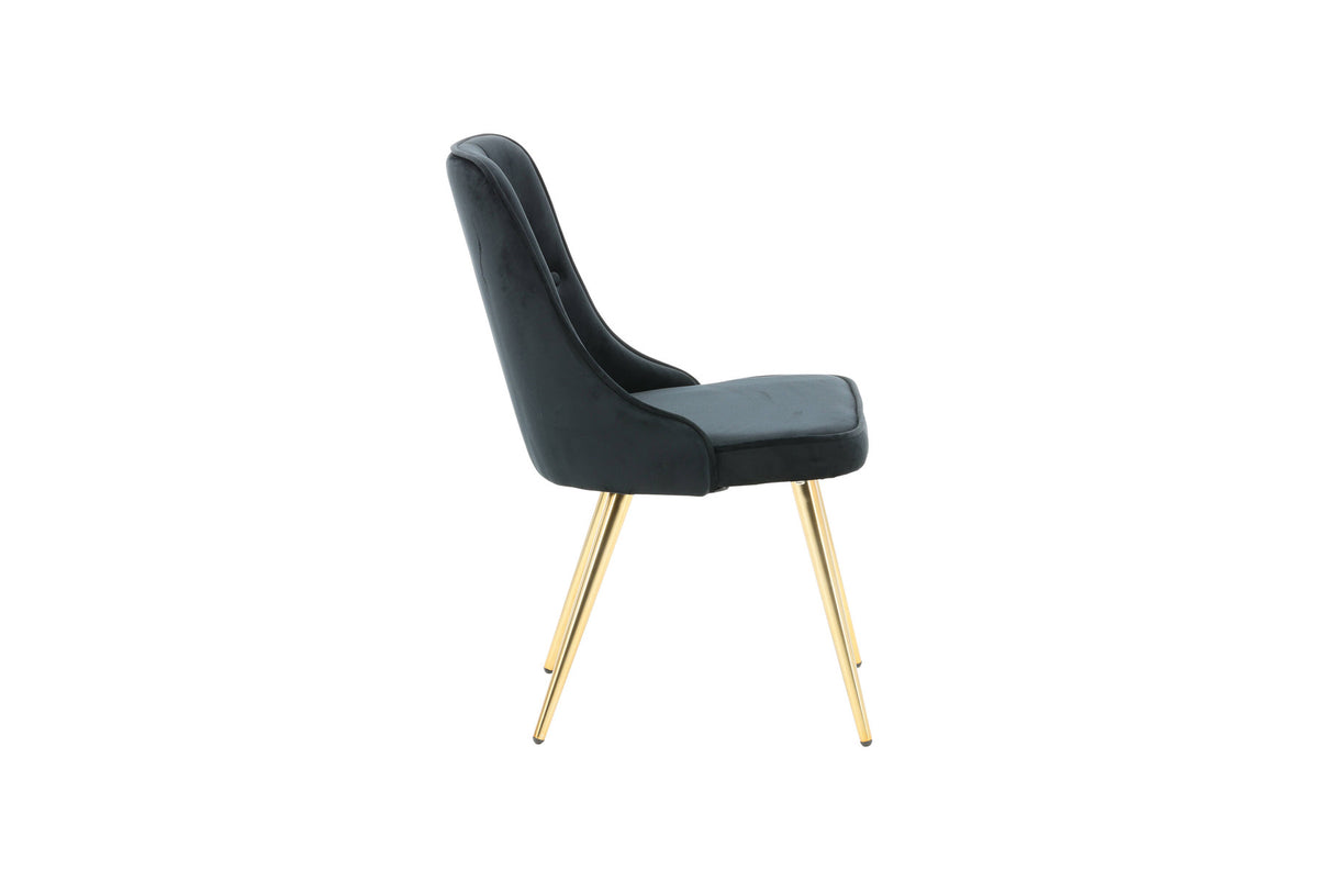 Velvet Lyx Stuhl in Schwarz präsentiert im Onlineshop von KAQTU Design AG. Stuhl ist von Venture Home
