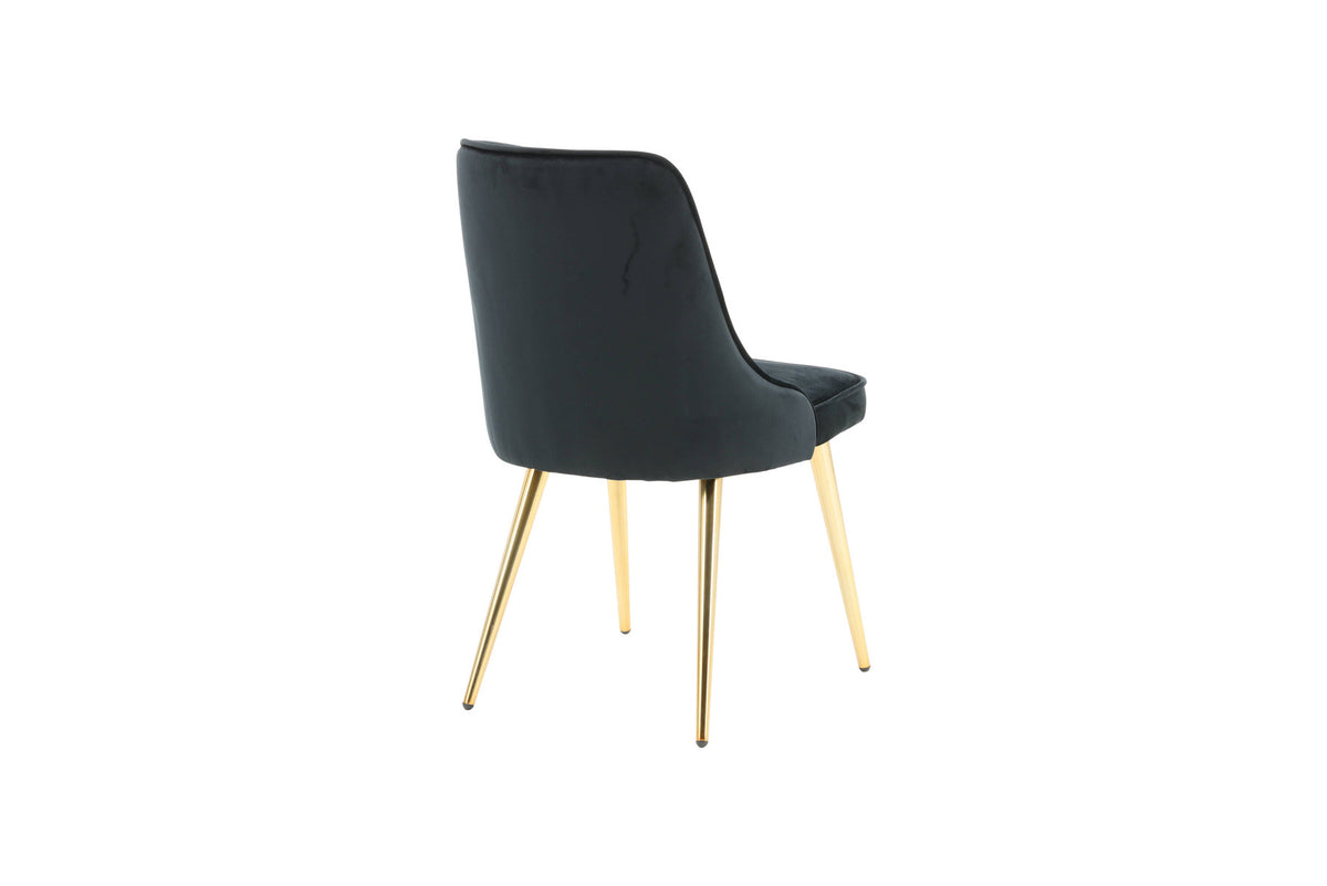 Velvet Lyx Stuhl in Schwarz präsentiert im Onlineshop von KAQTU Design AG. Stuhl ist von Venture Home