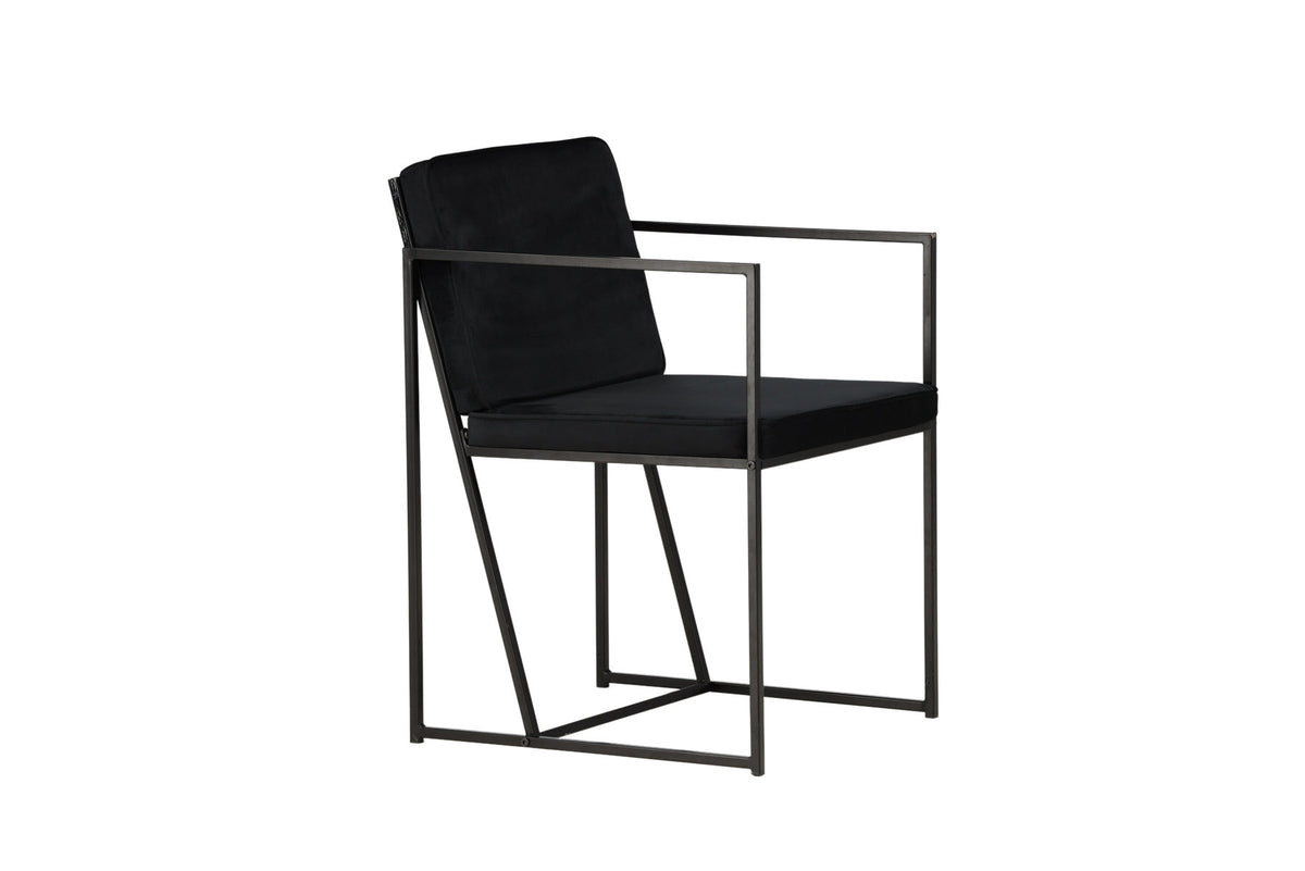 Richmond Stuhl in Schwarz präsentiert im Onlineshop von KAQTU Design AG. Stuhl mit Armlehne ist von Venture Home