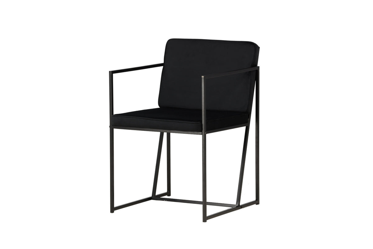 Richmond Stuhl in Schwarz präsentiert im Onlineshop von KAQTU Design AG. Stuhl mit Armlehne ist von Venture Home
