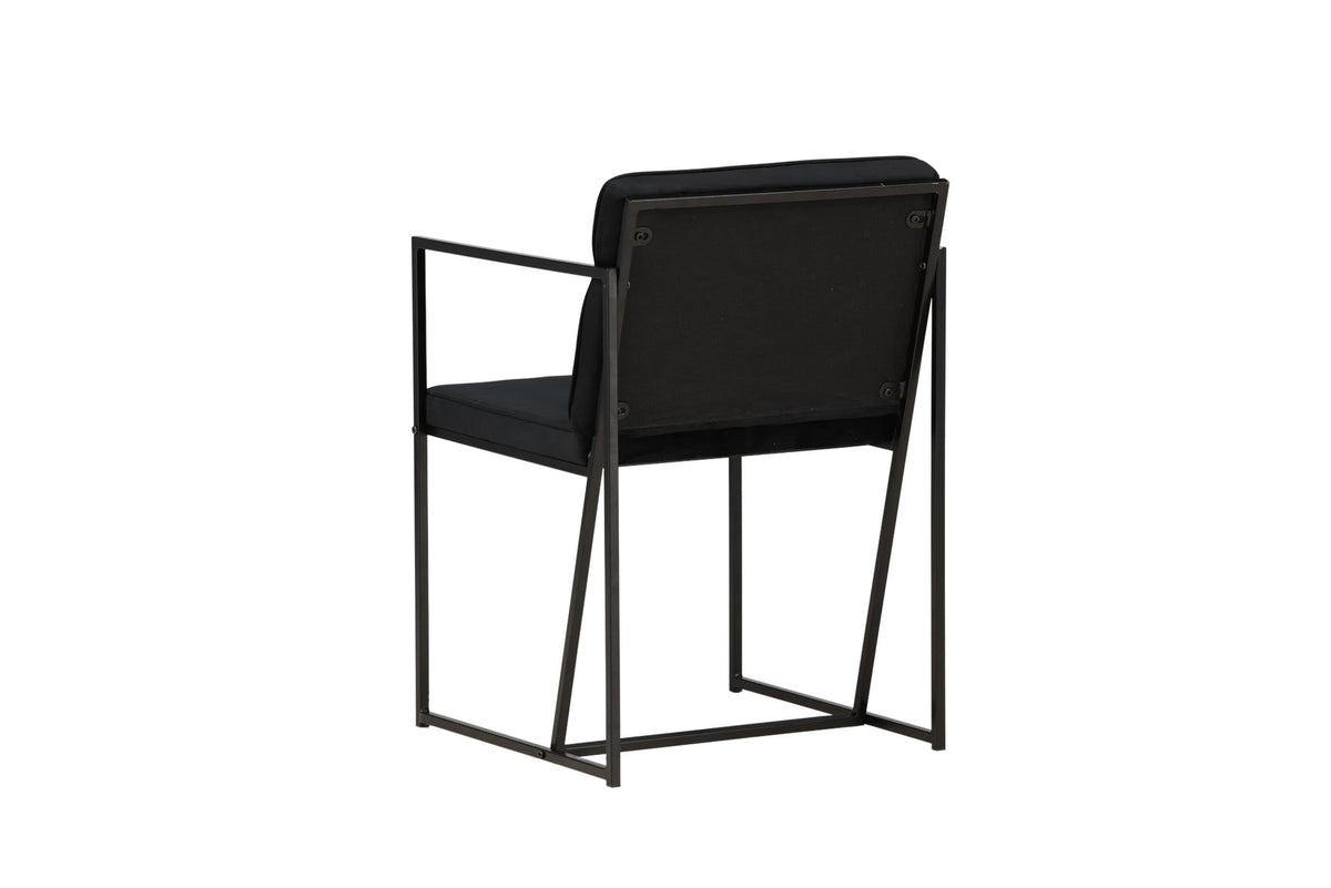Richmond Stuhl in Schwarz präsentiert im Onlineshop von KAQTU Design AG. Stuhl mit Armlehne ist von Venture Home