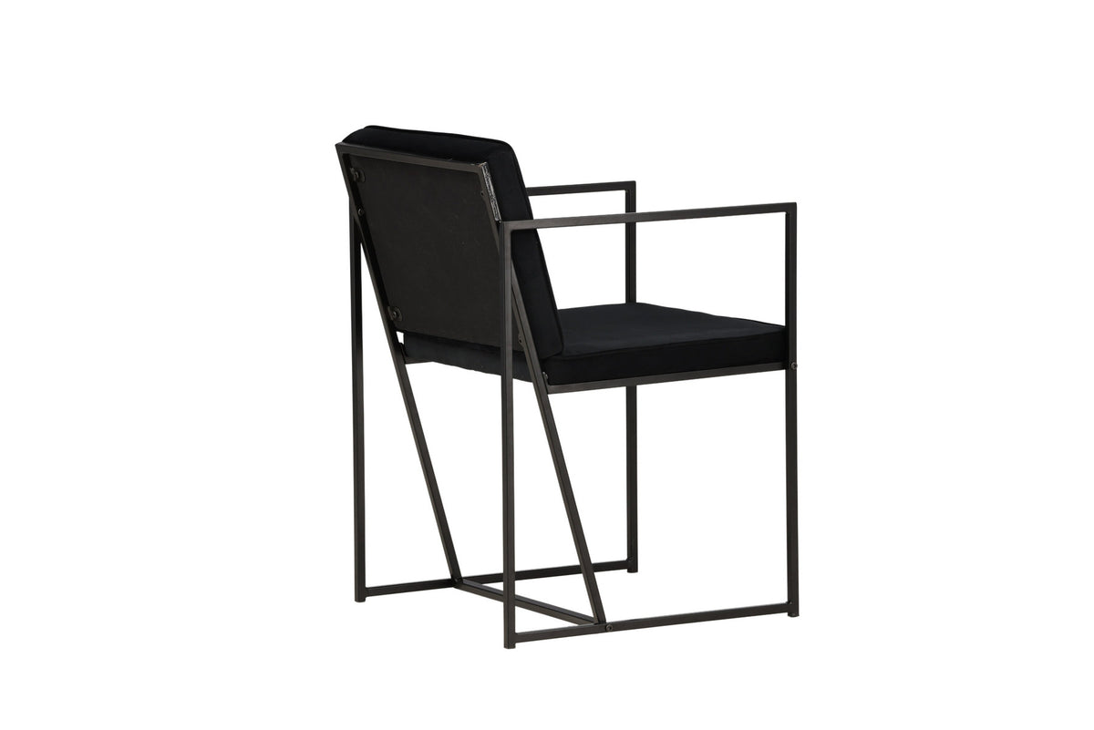 Richmond Stuhl in Schwarz präsentiert im Onlineshop von KAQTU Design AG. Stuhl mit Armlehne ist von Venture Home