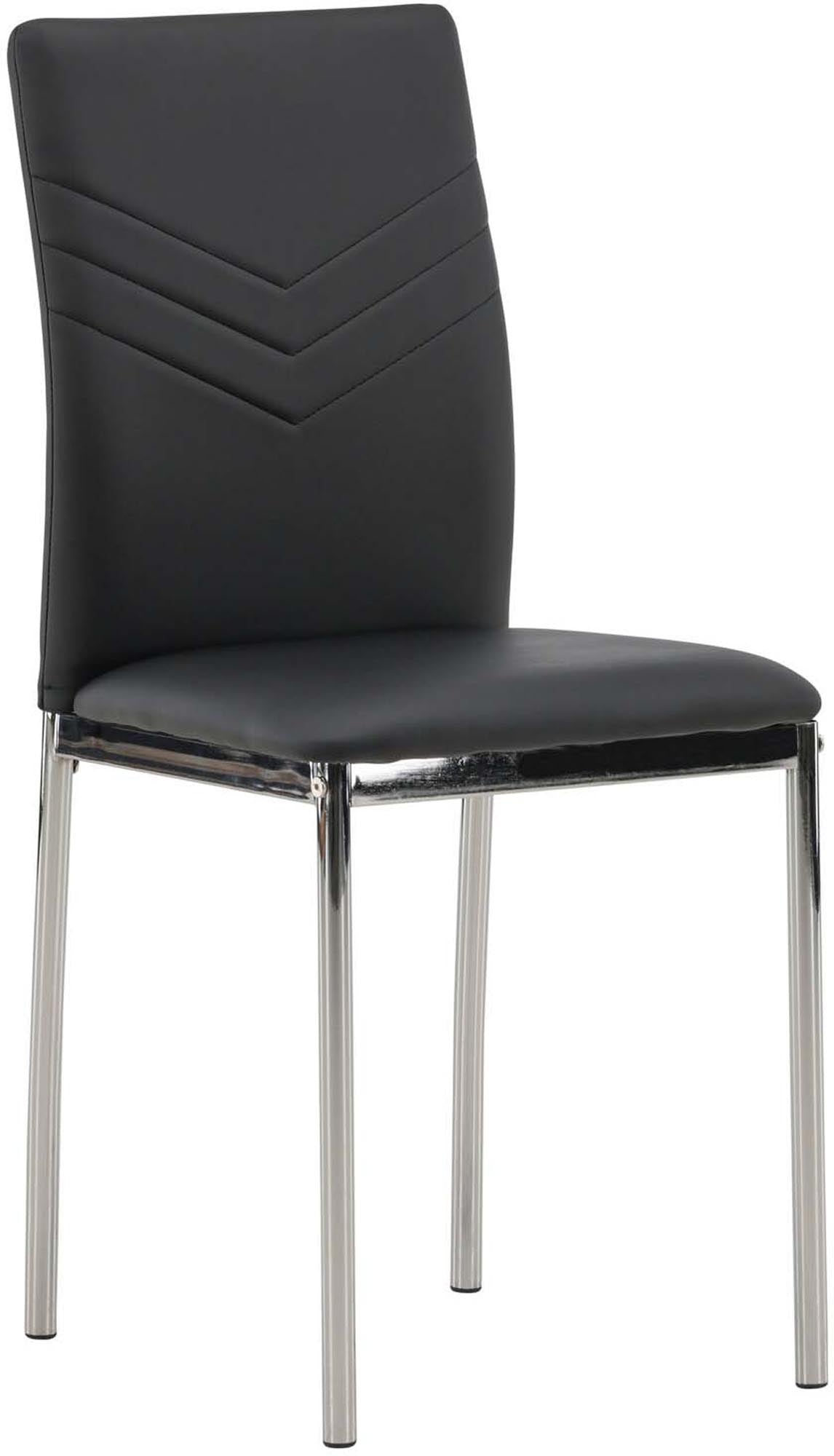 Entdecken Sie den Lilienstuhl von Venture Home: Elegantes skandinavisches Design, hochwertiges Kunstleder und robuste Stahlbeine für Ihr Esszimmer.