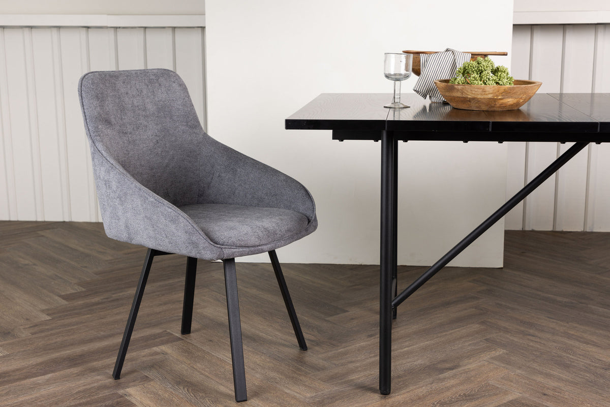Rosie Drehstuhl in Grau präsentiert im Onlineshop von KAQTU Design AG. Drehstuhl ist von Venture Home