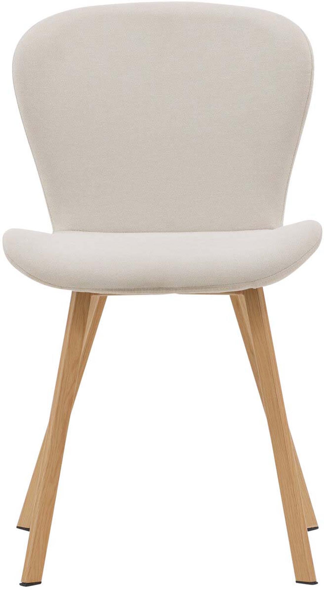 Erleben Sie den Lilja Esszimmerstuhl von Venture Home: Modernes, rundes Design, strapazierfähiger Stoff und stabile Metallbeine für einladende Essmomente.