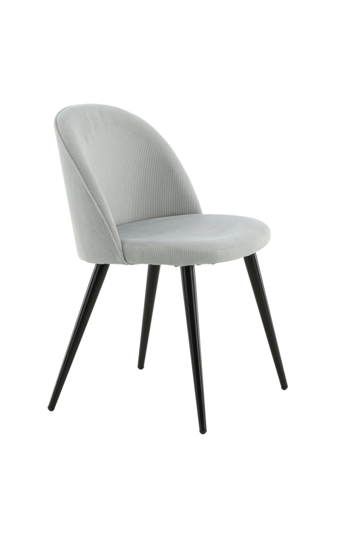 Velvet Matstol Manchester Stuhl in Hellgrau / Schwarz präsentiert im Onlineshop von KAQTU Design AG. Schalenstuhl ist von Venture Home
