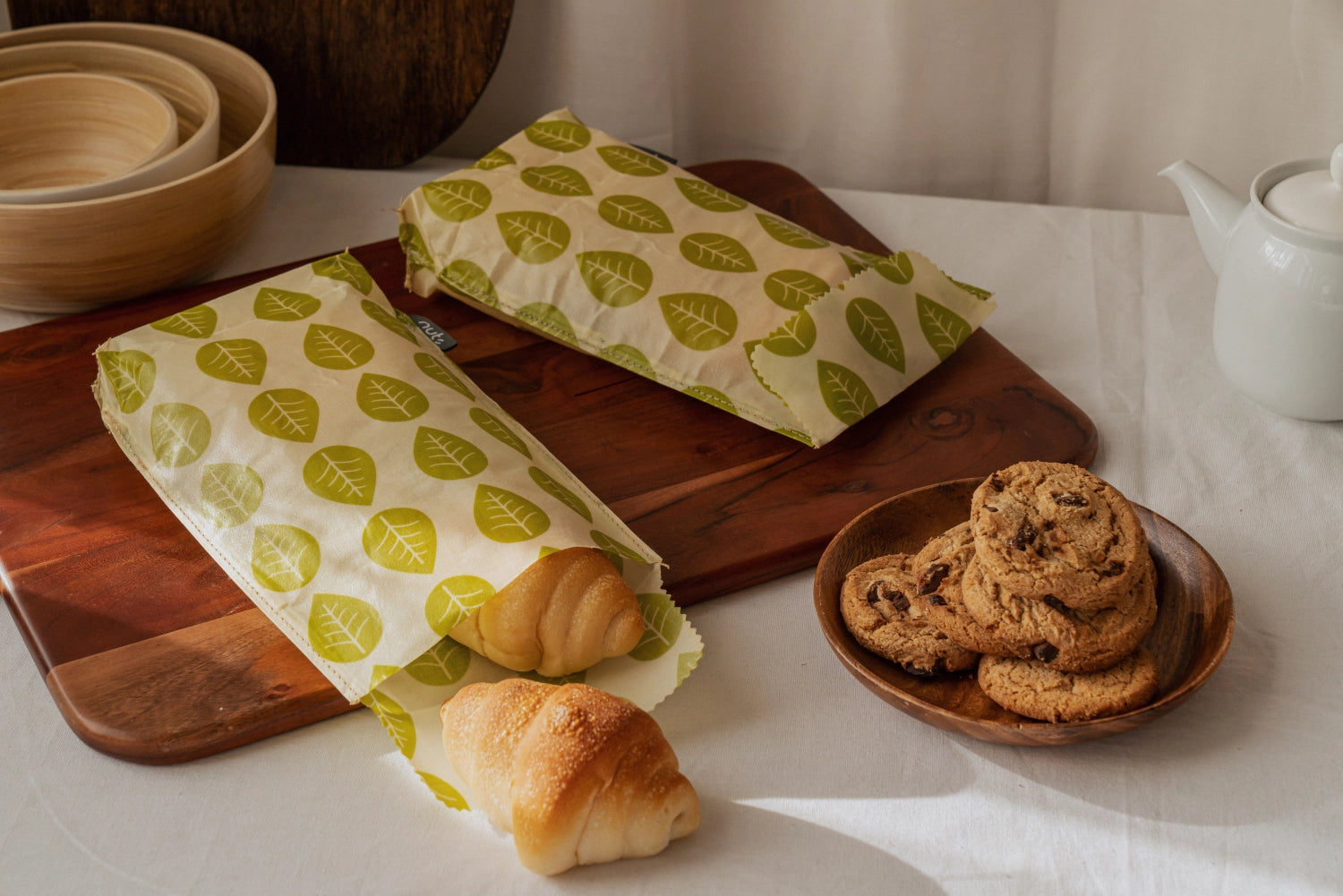 Plant wax sandwich bag leaves 18x26cm