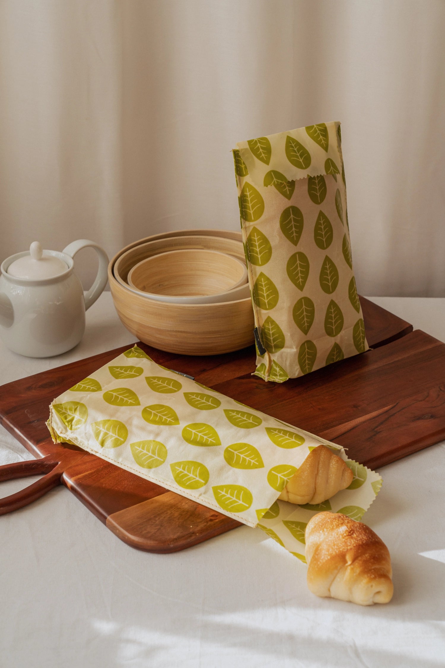 Plant wax sandwich bag leaves 18x26cm