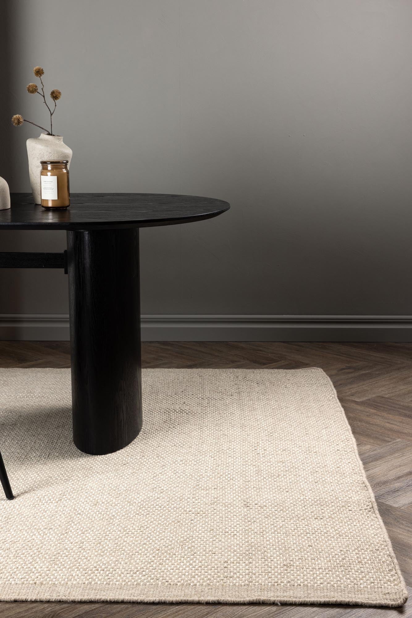 Entdecken Sie den eleganten Vilma-Teppich von Venture Home: 230x160 cm, aus Wolle und Baumwolle, beige, perfekt für jeden Raum.