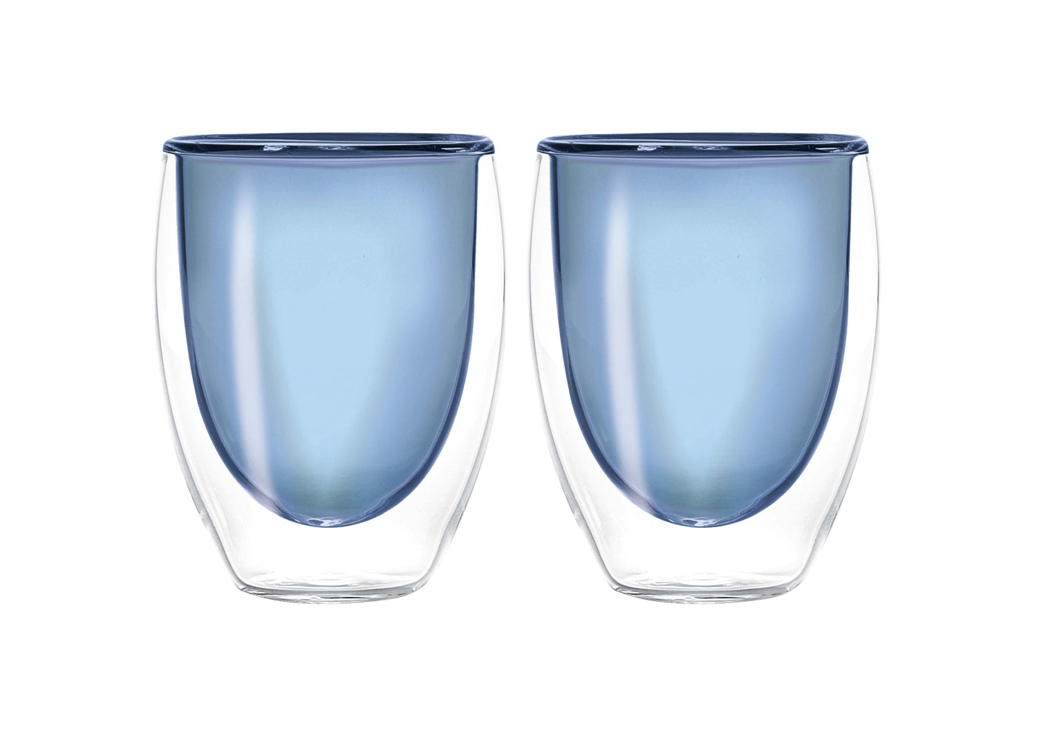 Entdecken Sie das 2er Set Teeglas doppelwandig blau (220ml) von Easy Life. Ideal für heiße und kalte Getränke, spülmaschinengeeignet.