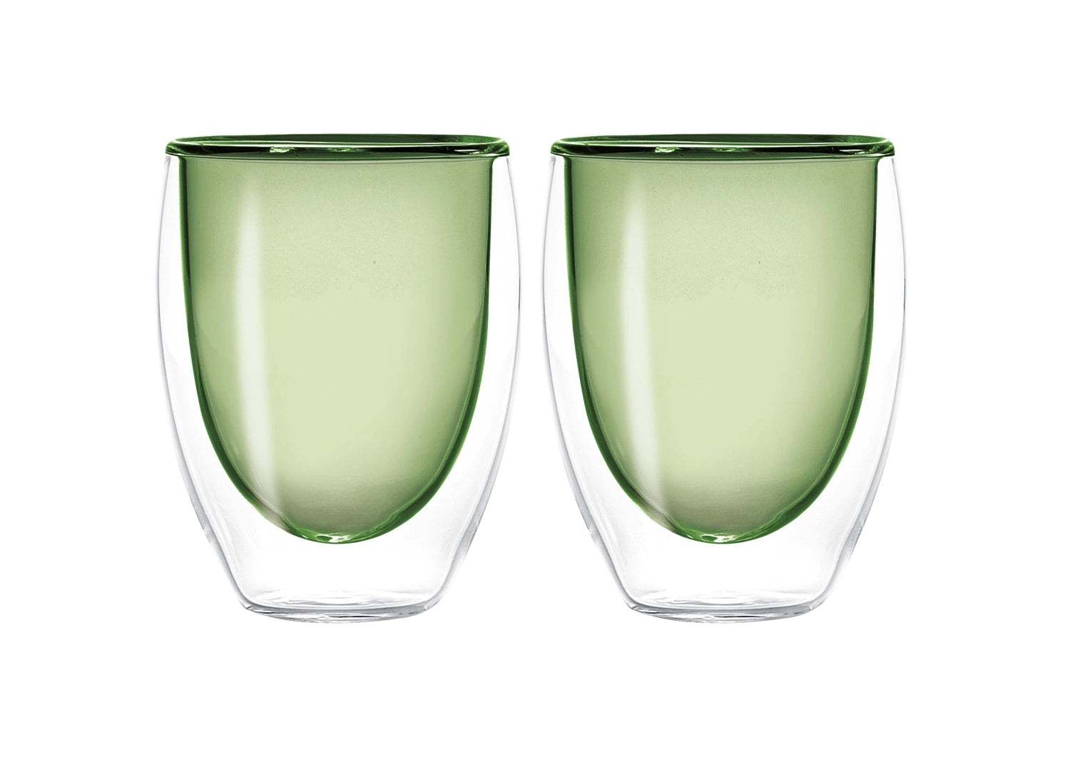 2 Set Teeglas Doppelw. green, 220ml
