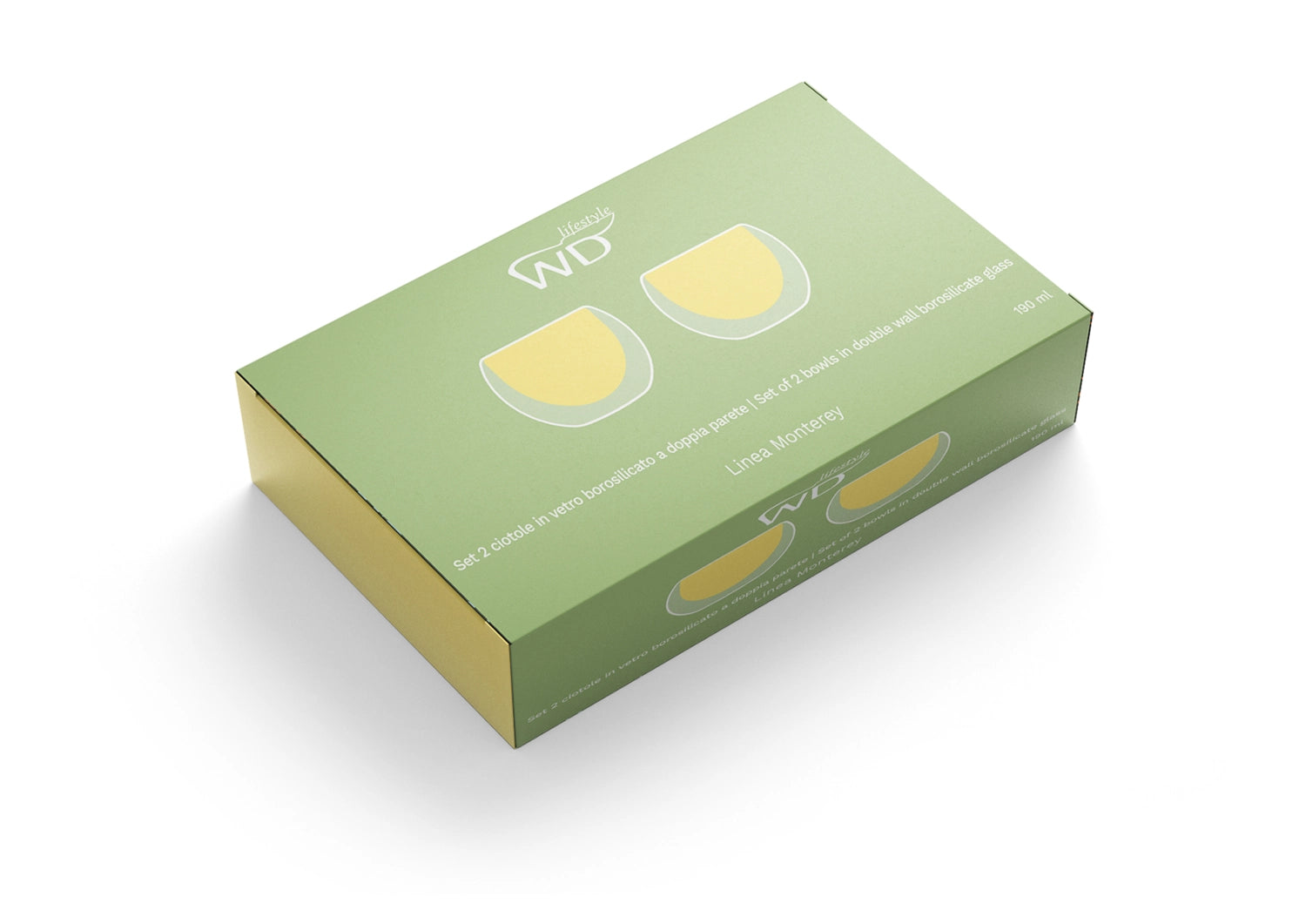 Genießen Sie Ihre Desserts stilvoll mit den doppelwandigen Glasschalen in Gelb (180ml) von Easy Life. Ideal für Eis, Mousse und mehr!