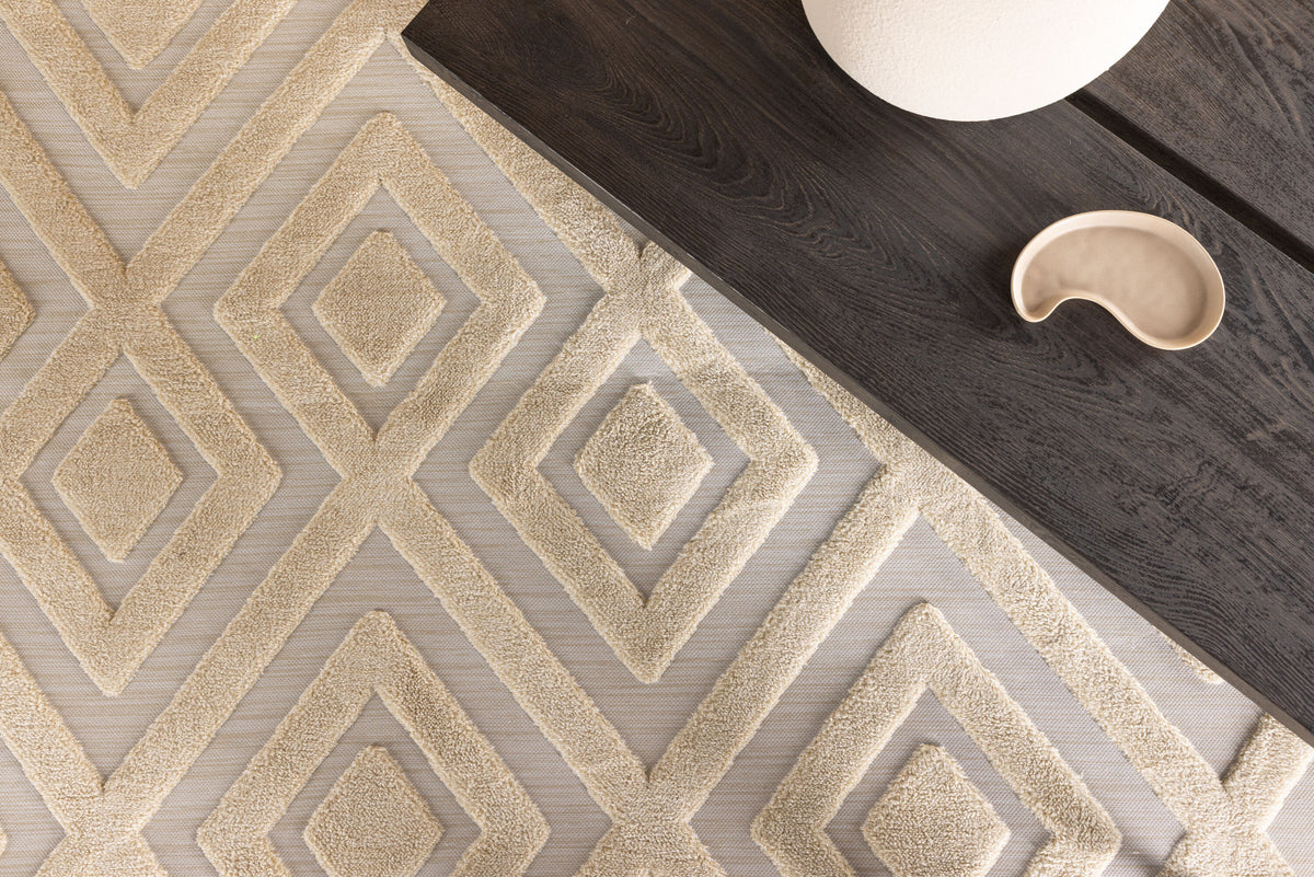Pia Teppich in Beige präsentiert im Onlineshop von KAQTU Design AG. Teppich ist von Venture Home
