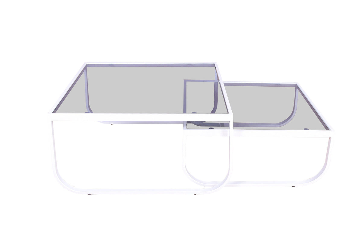 Rocker Beistelltisch in Weiss präsentiert im Onlineshop von KAQTU Design AG. Beistelltisch ist von Venture Home