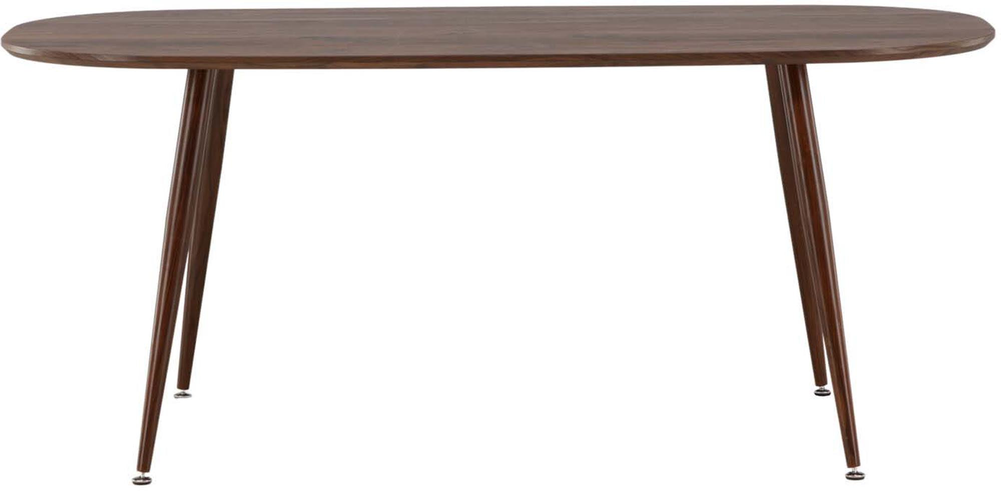 Eleganter Sanford Esstisch 180x90x75 cm, MDF & Metall, dunkelbraun, skandinavisches Design, ideal für gesellige Runden.