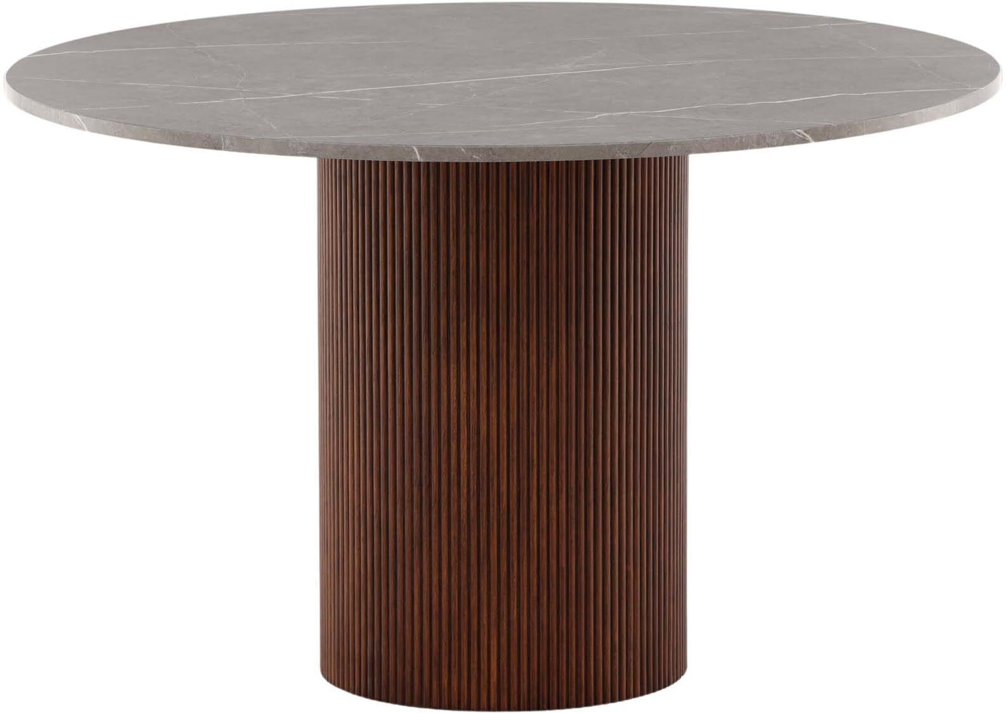 Der Austin Tisch von Vind ist der ideale Mittelpunkt für gesellige Runden. Mit seiner eleganten Mokkafarbe und stabilen Konstruktion bietet er Stil und Funktionalität.