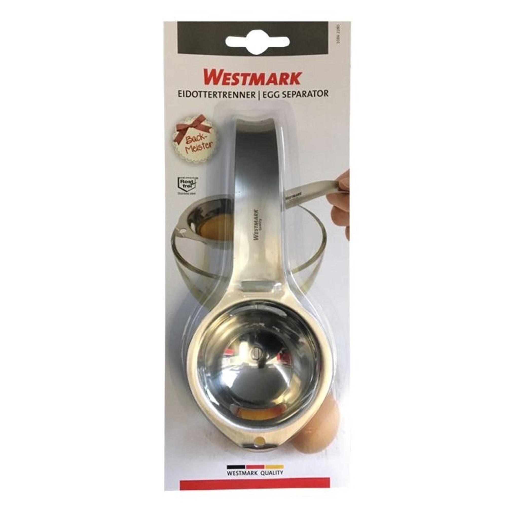 Praktischer Eidottertrenner aus Edelstahl, 17x7x4cm, ideal zum Trennen von Eigelb und Eiweiss, hochwertig und langlebig.