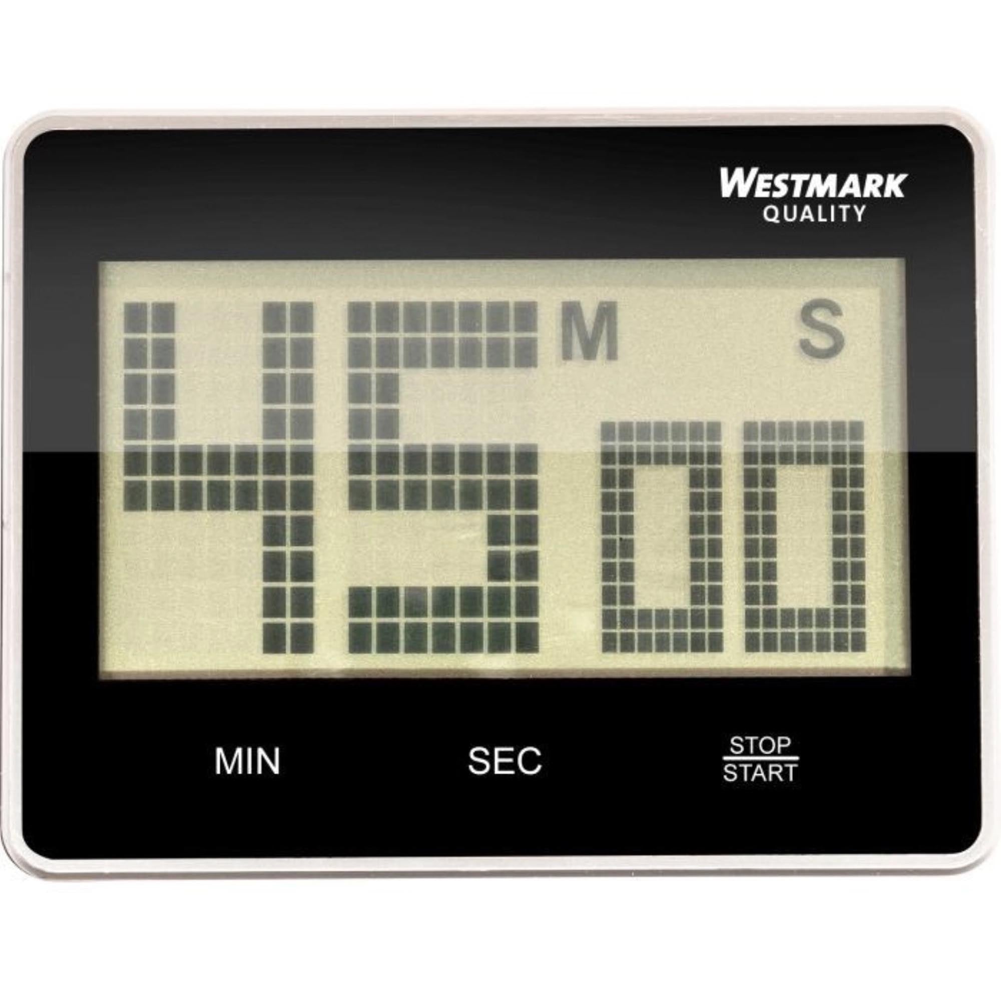 Digitaler Timer mit grosser Anzeige, ideal für die Küche. Präzises Timing, modernes Design, einfache Handhabung.