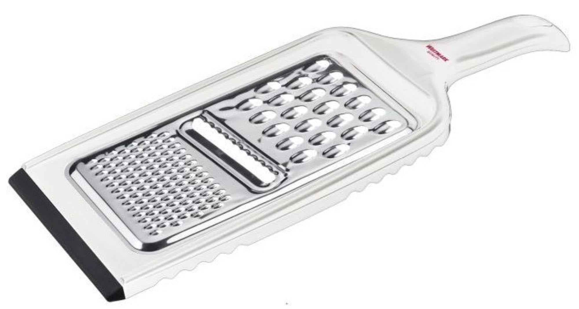 Entdecken Sie die vielseitige Universalreibe 3 in 1 von Westmark. Ideal zum Reiben, Schneiden und Zerkleinern von Käse, Gemüse und mehr!
