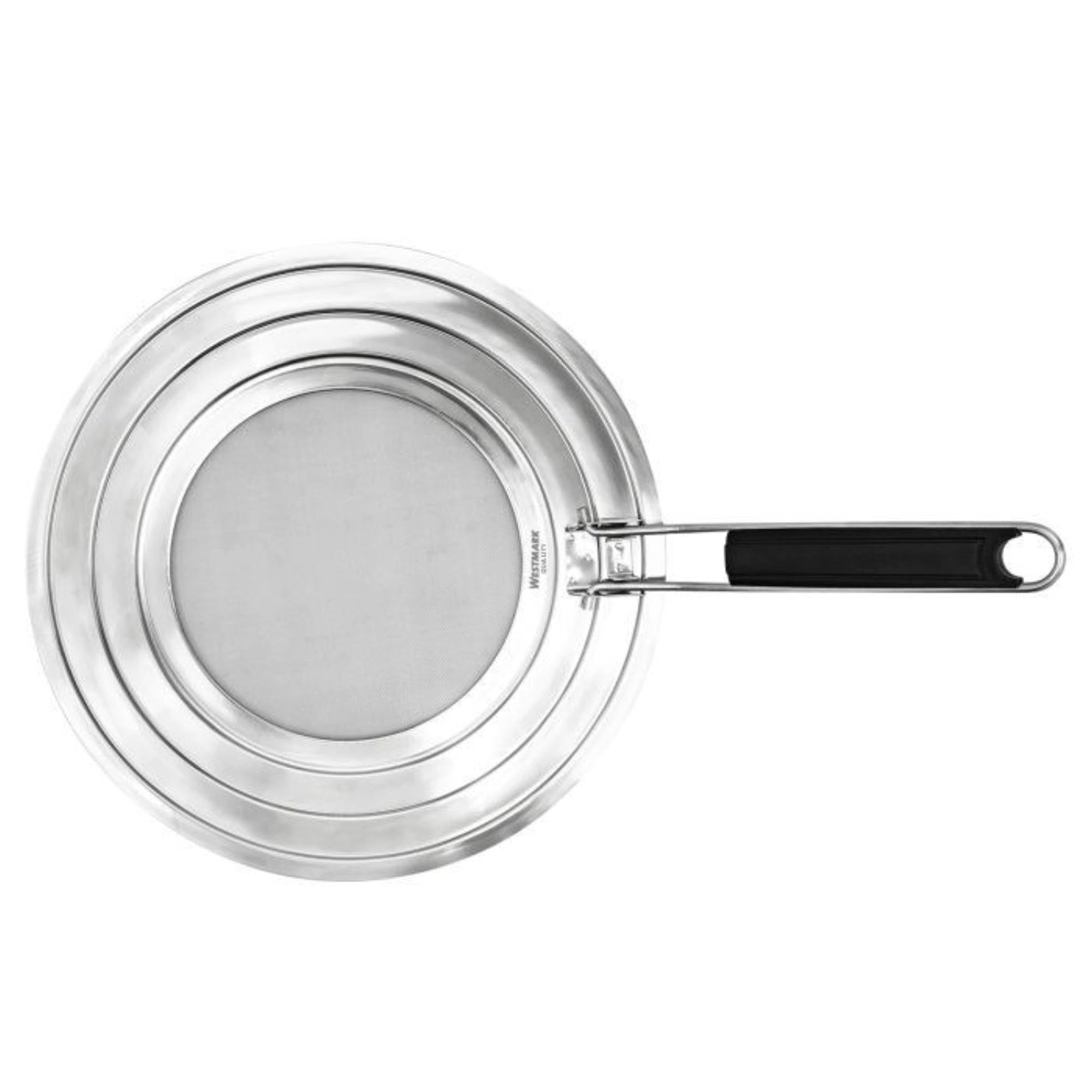 Praktischer Spritzschutz von Westmark, geeignet für Pfannen mit 20, 24 und 28 cm, für sauberes und spritzfreies Kochen.