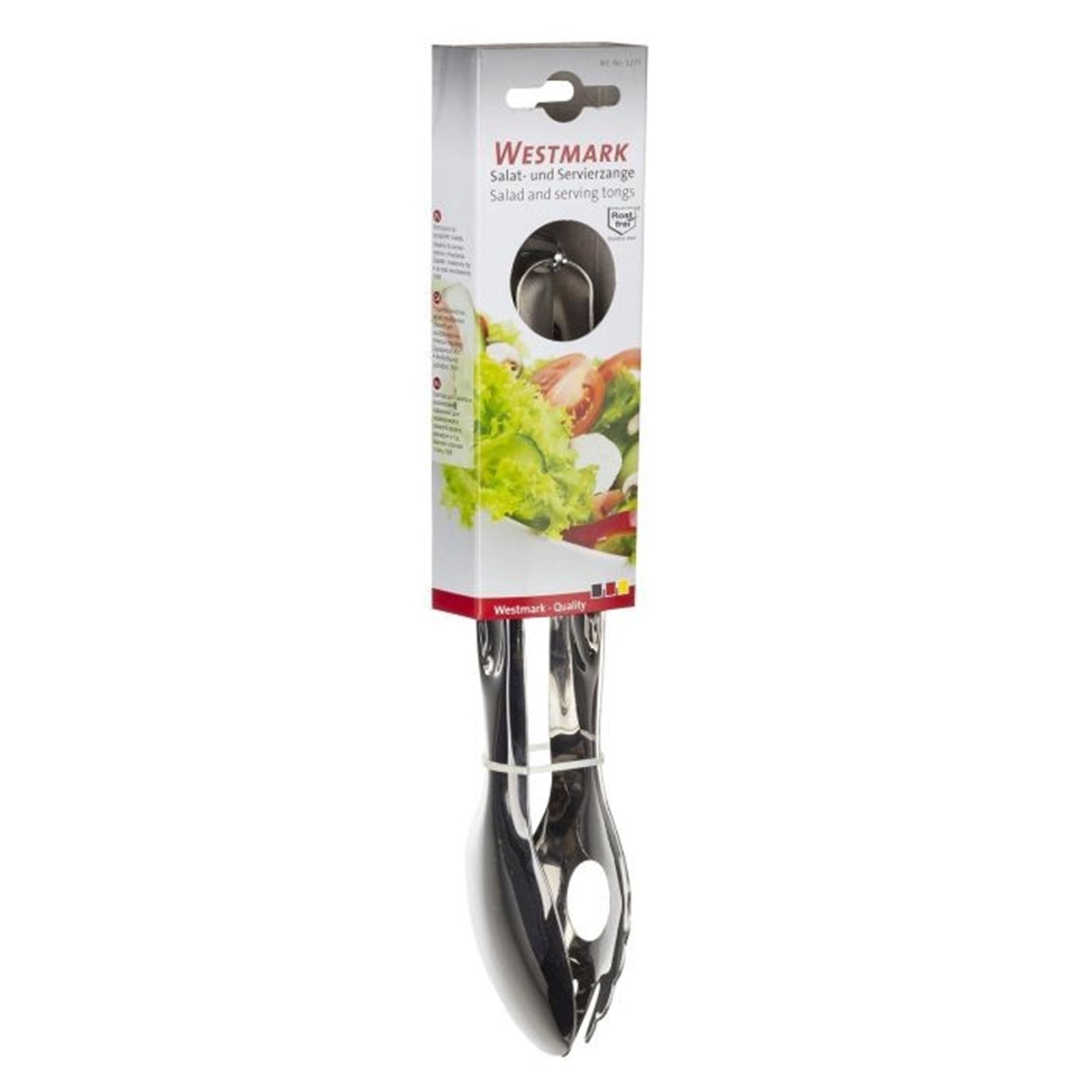 Robuste und hygienische Salatzange von Westmark, 22 cm, ideal zum Greifen und Servieren von Salaten, einfach zu reinigen.