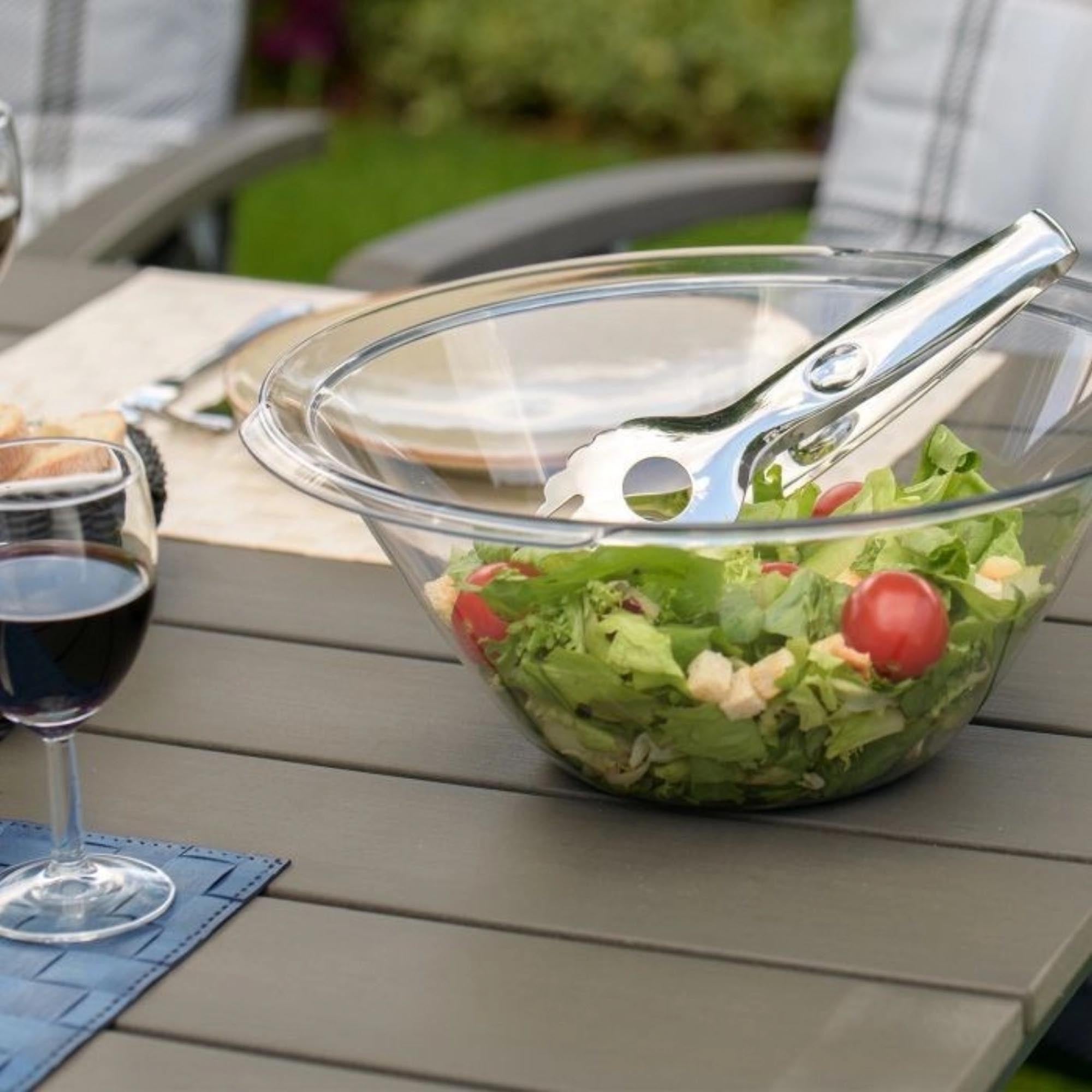 Praktische 22 cm Salatzange von Westmark, ideal zum Servieren von Salaten, robust, hygienisch und leicht zu reinigen.