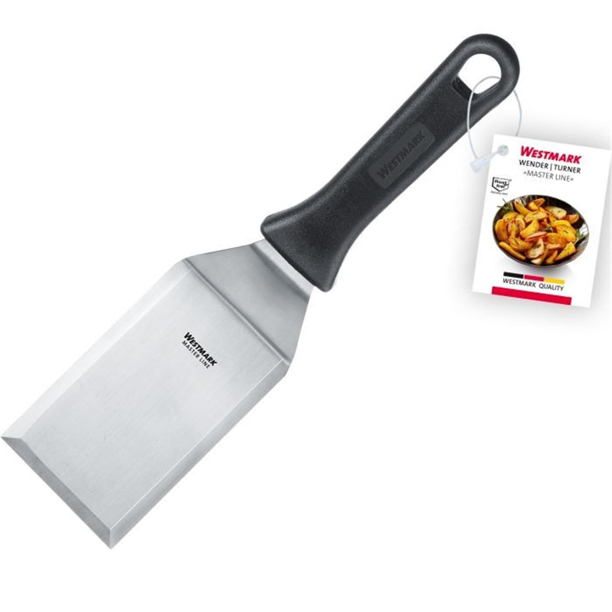 Praktischer Fettabstecher und Bratenspatel aus der Master Line von Westmark, 11,5x7 cm, ideal für fettfreies Kochen.