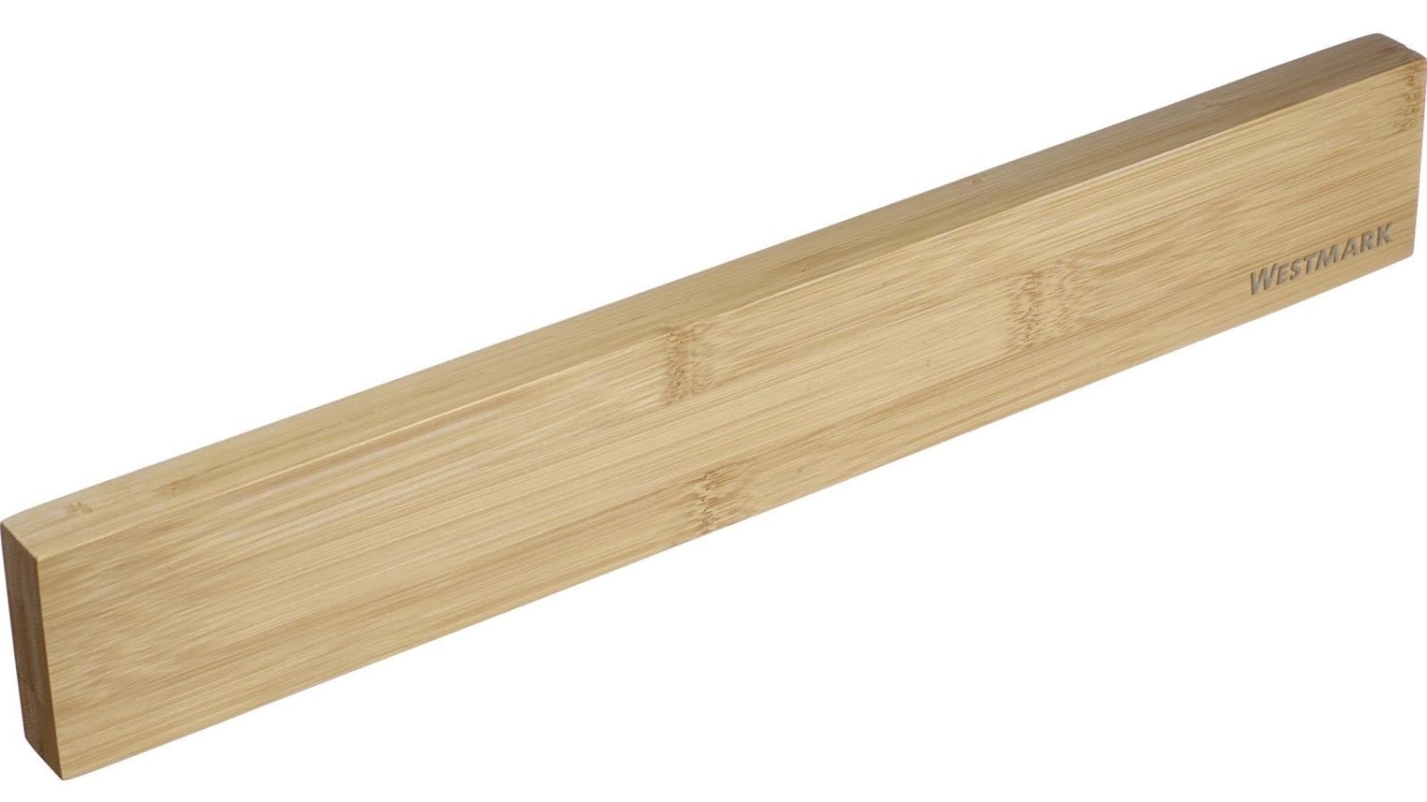 Entdecken Sie die magnetische Messerleiste Nature von Westmark aus hochwertigem Bambus. Praktische, hygienische und stilvolle Aufbewahrung für Ihre Küchenmesser.