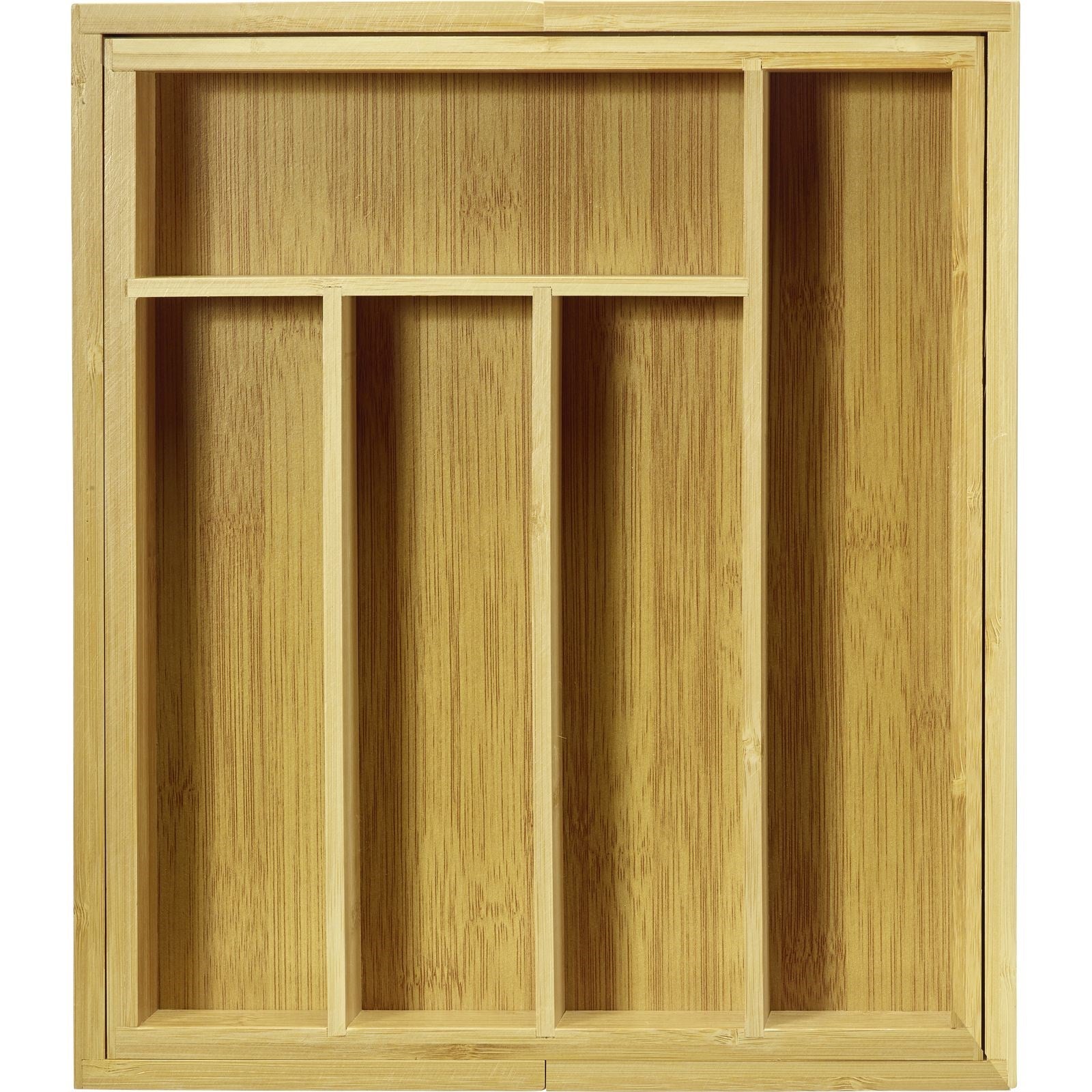 Hochwertiger Bambus-Besteckeinsatz von Westmark, perfekt für Schubladen, um Besteck und Utensilien übersichtlich zu verstauen.