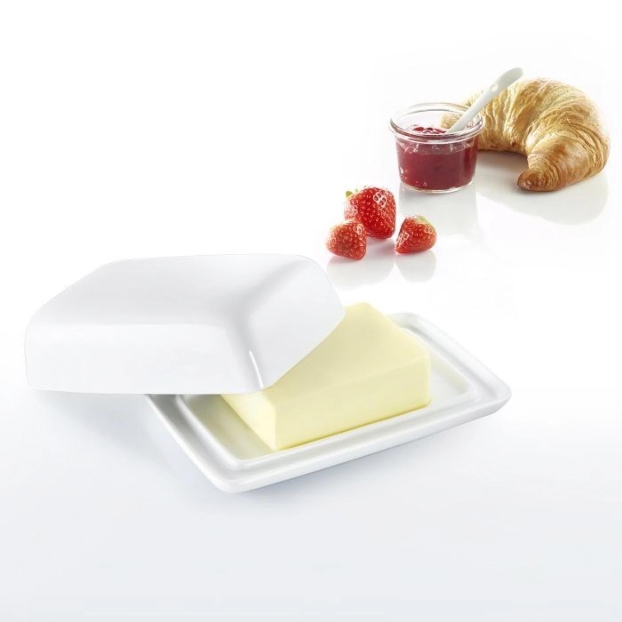 Elegante Keramik-Butterdose von Westmark, 18.7x12cm, EU-Norm, ideal für frische Butter, stilvoll und praktisch für den Alltag.