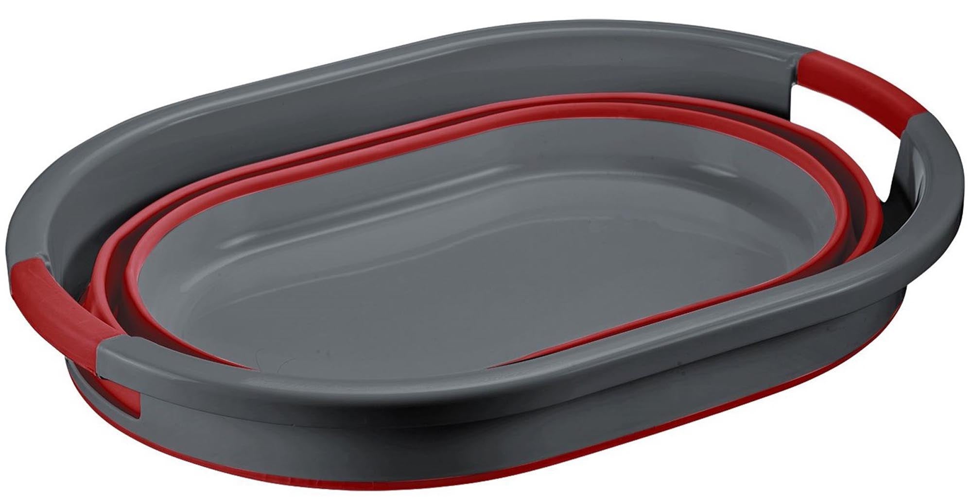 Praktischer faltbarer Wäschekorb von Westmark mit 24L Volumen, ideal für platzsparende Aufbewahrung und Transport von Wäsche.