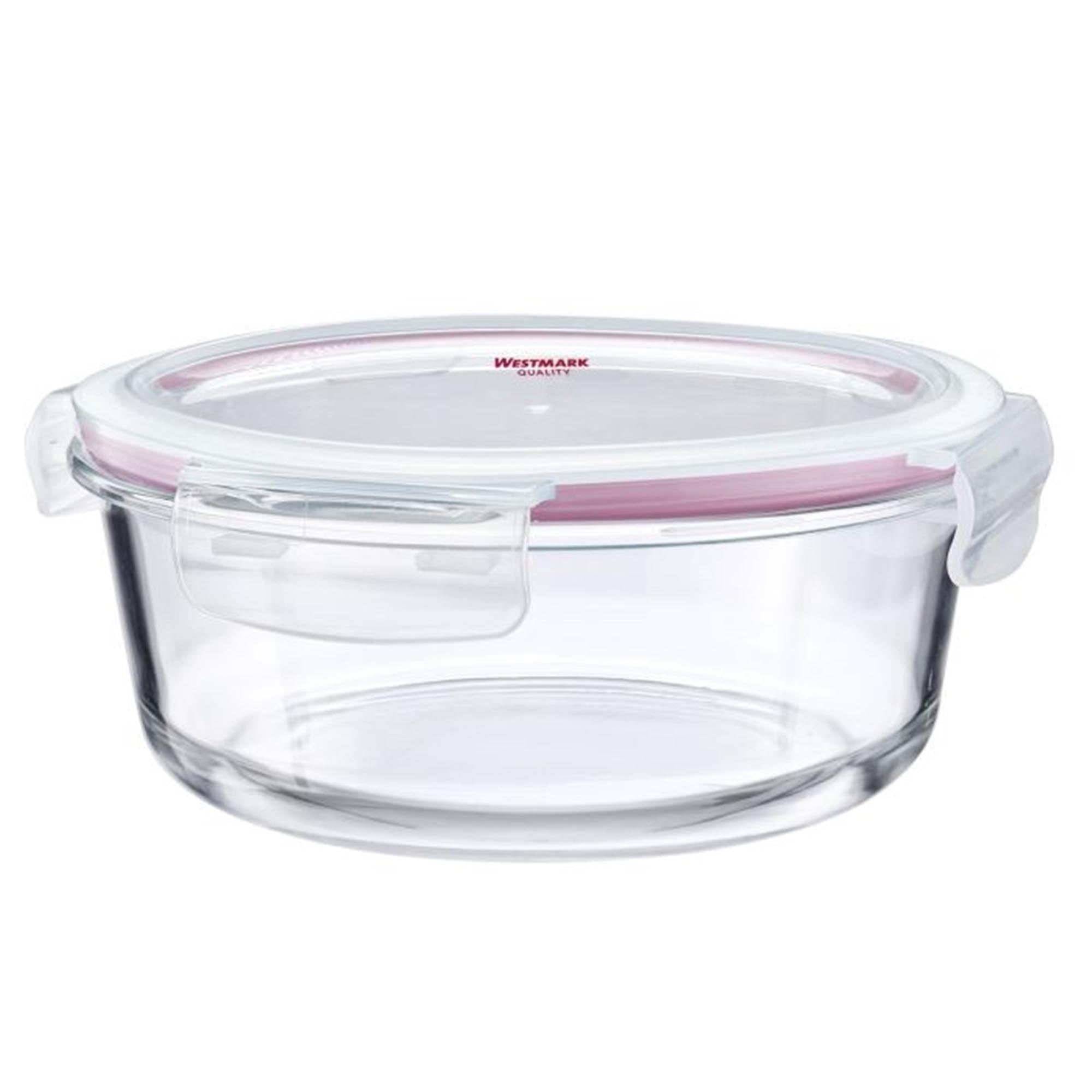 Runde Glas-Frischhaltedose von Westmark, 1300ml, ideal für Aufbewahrung und Frische, robust und vielseitig einsetzbar.