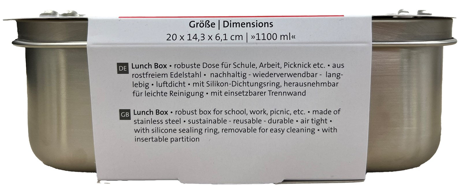 Praktische Lunchbox Viva Mini von Westmark, 1100ml, ideal für unterwegs, robust, kompakt und perfekt für Snacks und kleine Mahlzeiten.