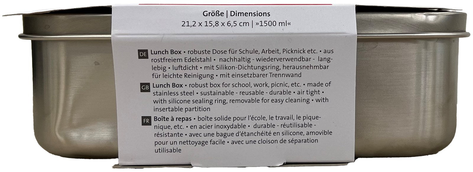 Die Lunchbox Viva Maxi von Westmark (1500ml) bietet viel Platz, ist langlebig und perfekt für Mahlzeiten unterwegs geeignet.