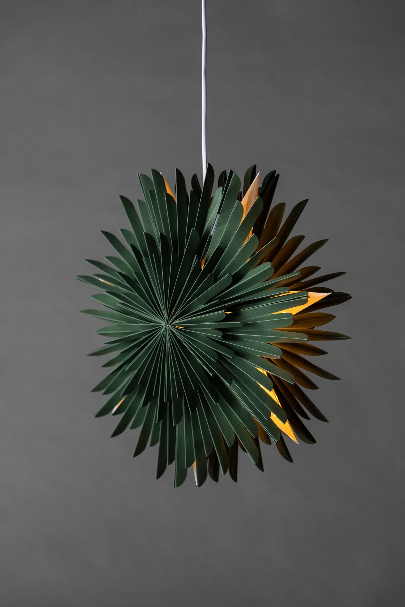 Entdecken Sie die Siegel Pendelleuchte von Venture Home: Ein bezaubernder Papierstern, der mit seiner harmonischen Lichtverteilung und festlichen Ausstrahlung jeden Raum in ein Kunstwerk verwandelt.