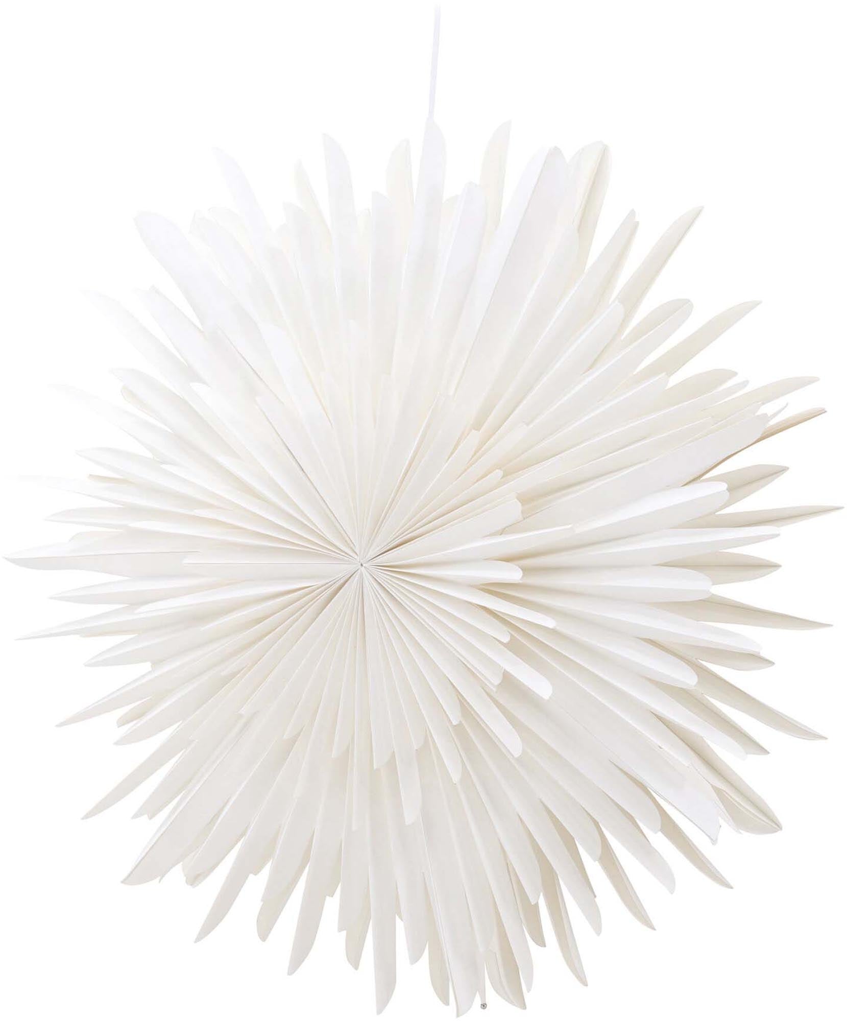 Erleben Sie die Siegel Pendelleuchte von Venture Home – ein 100 cm großer Papierstern, der mit seiner faszinierenden Lichtstreuung und zeitlosen Eleganz jeden Raum in eine festliche Oase verwandelt.