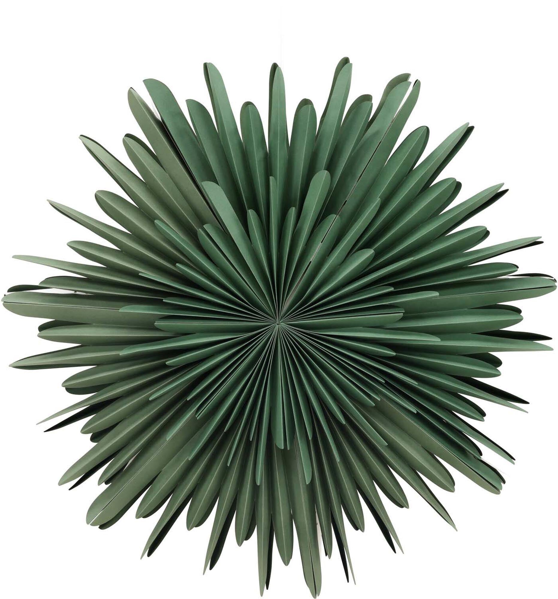 Entdecken Sie die Siegel Pendelleuchte von Venture Home: Ein eleganter Papierstern, der Ihr Zuhause mit warmem Licht und festlicher Atmosphäre bereichert.