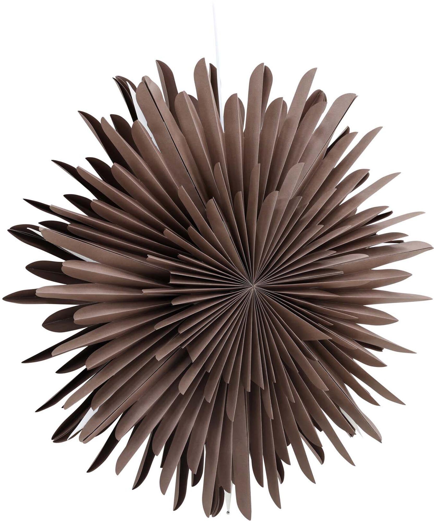 Entdecken Sie die Siegel Pendelleuchte von Venture Home – ein stilvoller Papierstern, der Ihr Zuhause mit warmem Licht und festlicher Atmosphäre verzaubert.