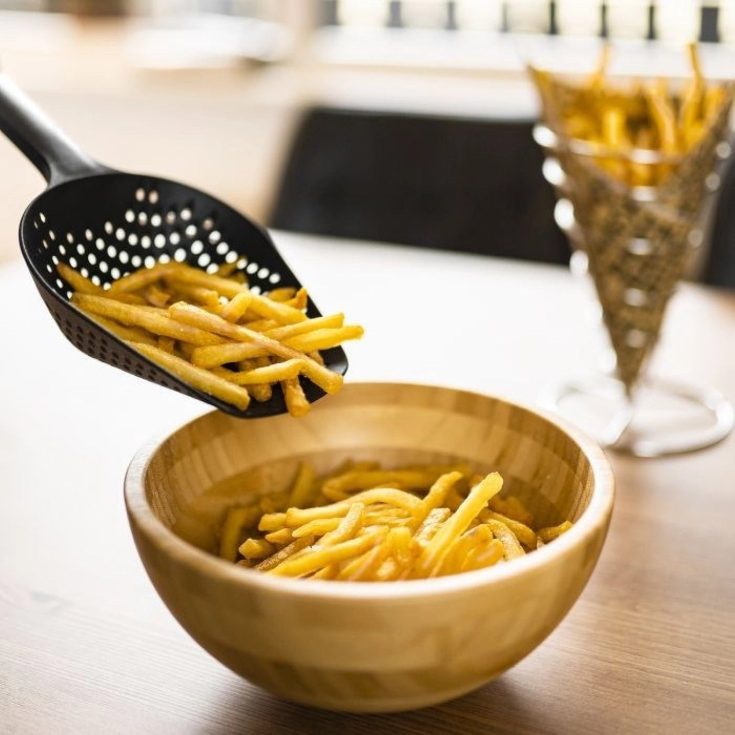 Pommes-, Seihschaufel Blacky, 34.5x12.8cm