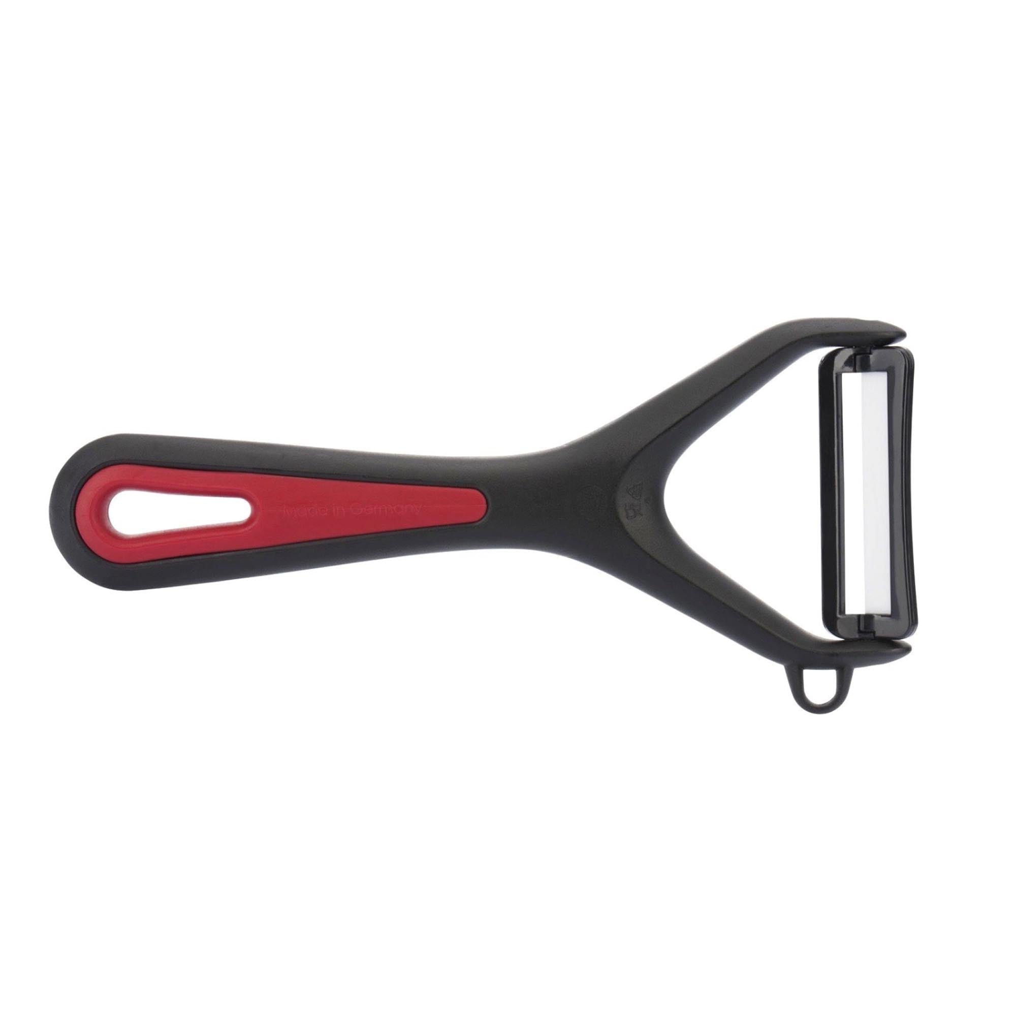 Effizienter Gemüse- und Spargelschäler von Westmark mit robuster Keramikklinge, perfekt für einfaches und präzises Schälen.