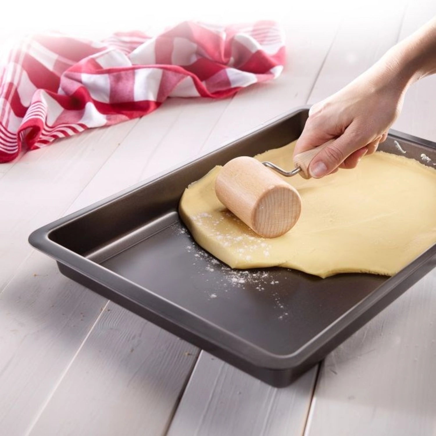 Rullo in tela da forno, legno di faggio