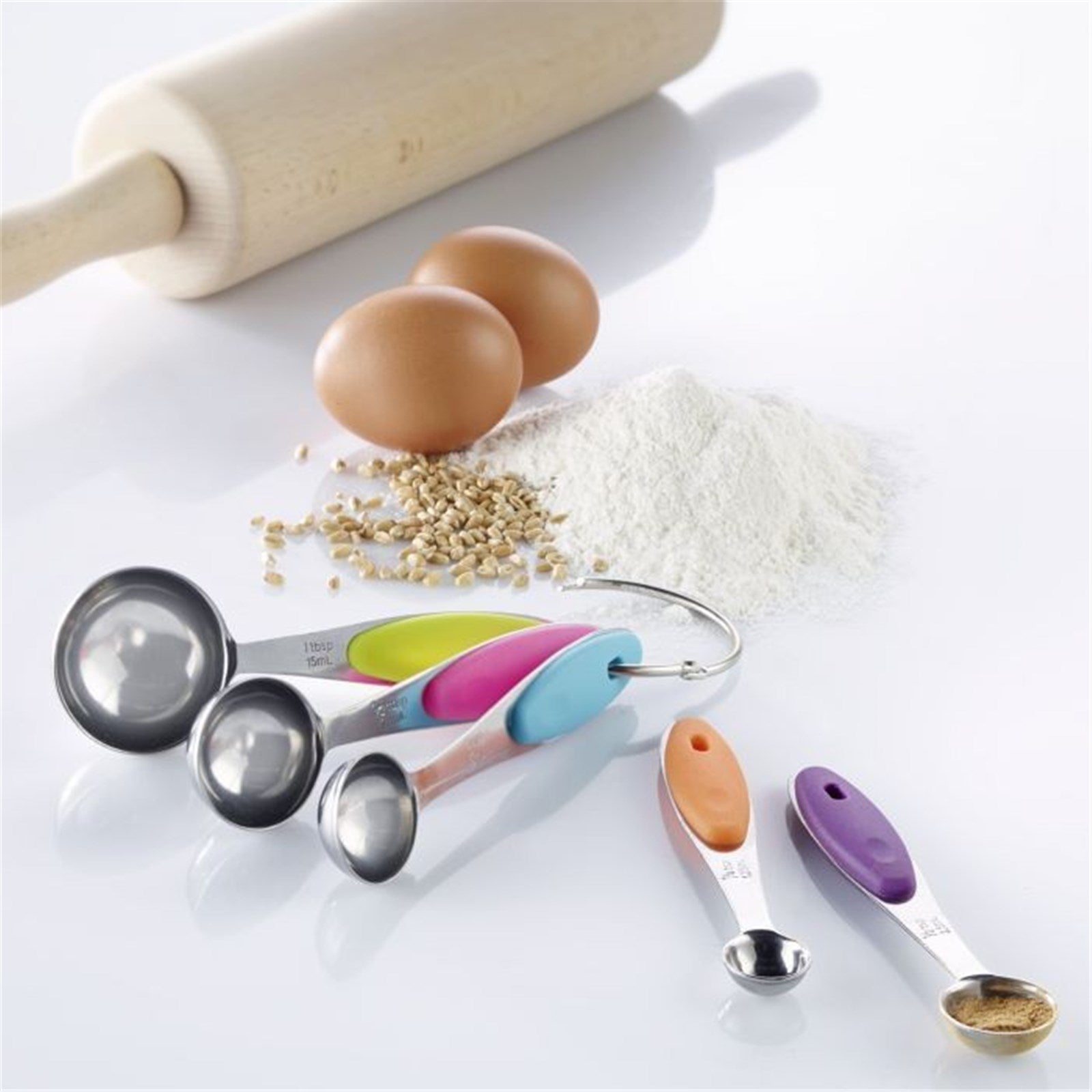 Kompaktes Messlöffel-Set von Westmark, 5 Grössen (1.25-15ml), ideal für präzises Abmessen, langlebig und perfekt für die Küche.