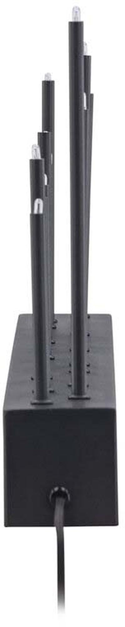 Entdecken Sie die Hoforsbacken Tischlampe von Venture Home – ein elegantes Wohnaccessoire aus schwarzem Stahl und Kiefernholz, ideal für festliche Anlässe.